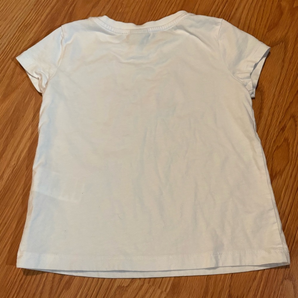 Puma Kids White Tee with Pink Logo - Picture 3 of 3
